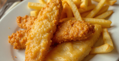 Pescado y patatas fritas