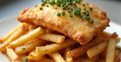Pescado y patatas fritas