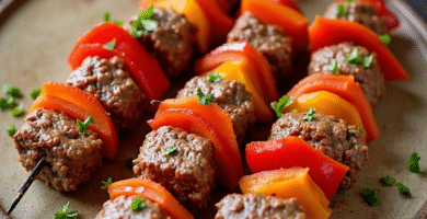 Brochetas de carne