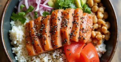 Plato de almuerzo hawaiano