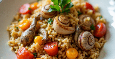 Arroz con conejo y caracoles